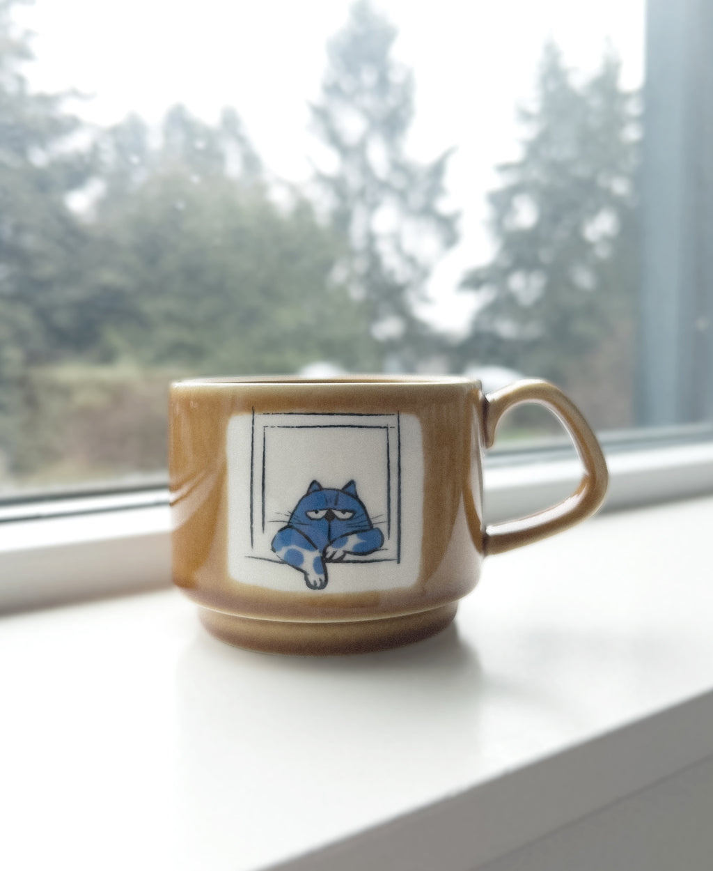 Cat Print Ceramic Coffee Mug