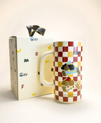 Retro Checker Pattern Mug