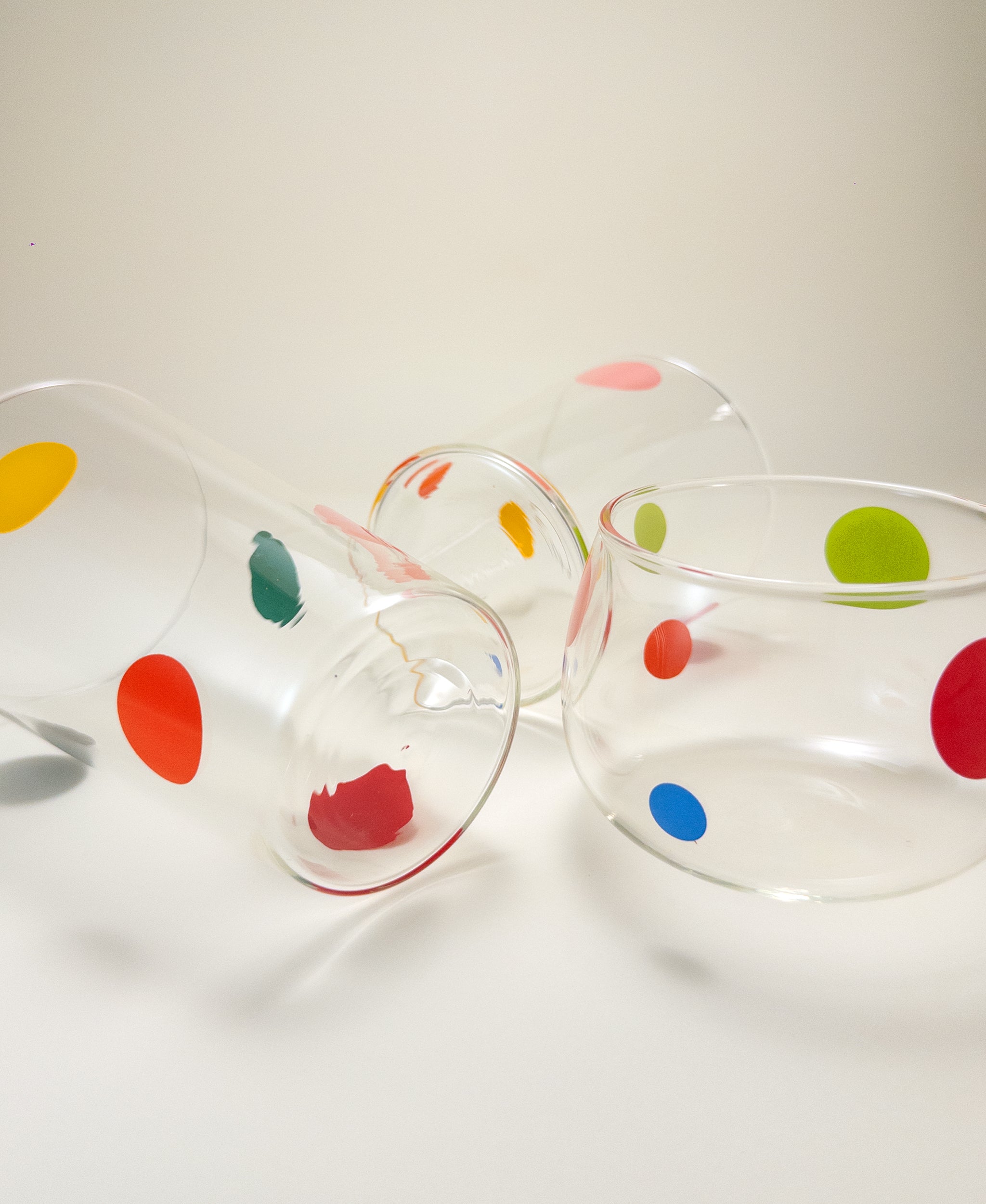 Retro Dot Glass Tumbler