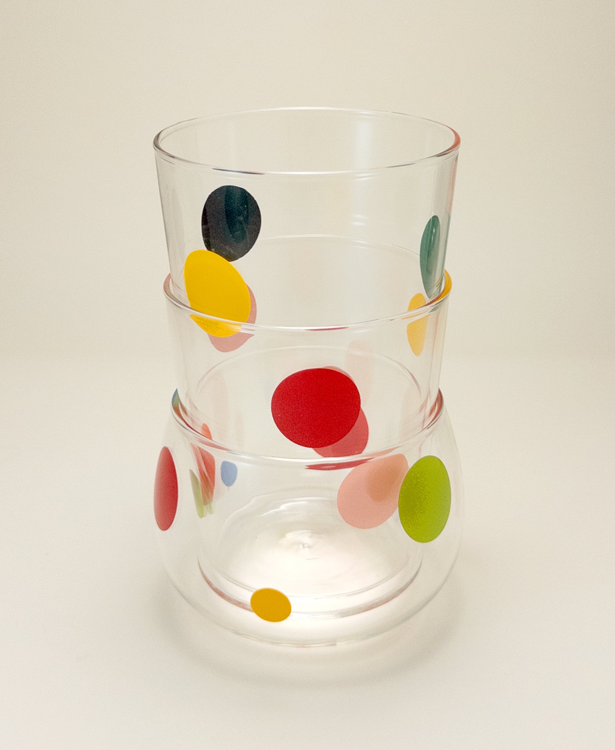 Retro Dot Glass Bowl Cup