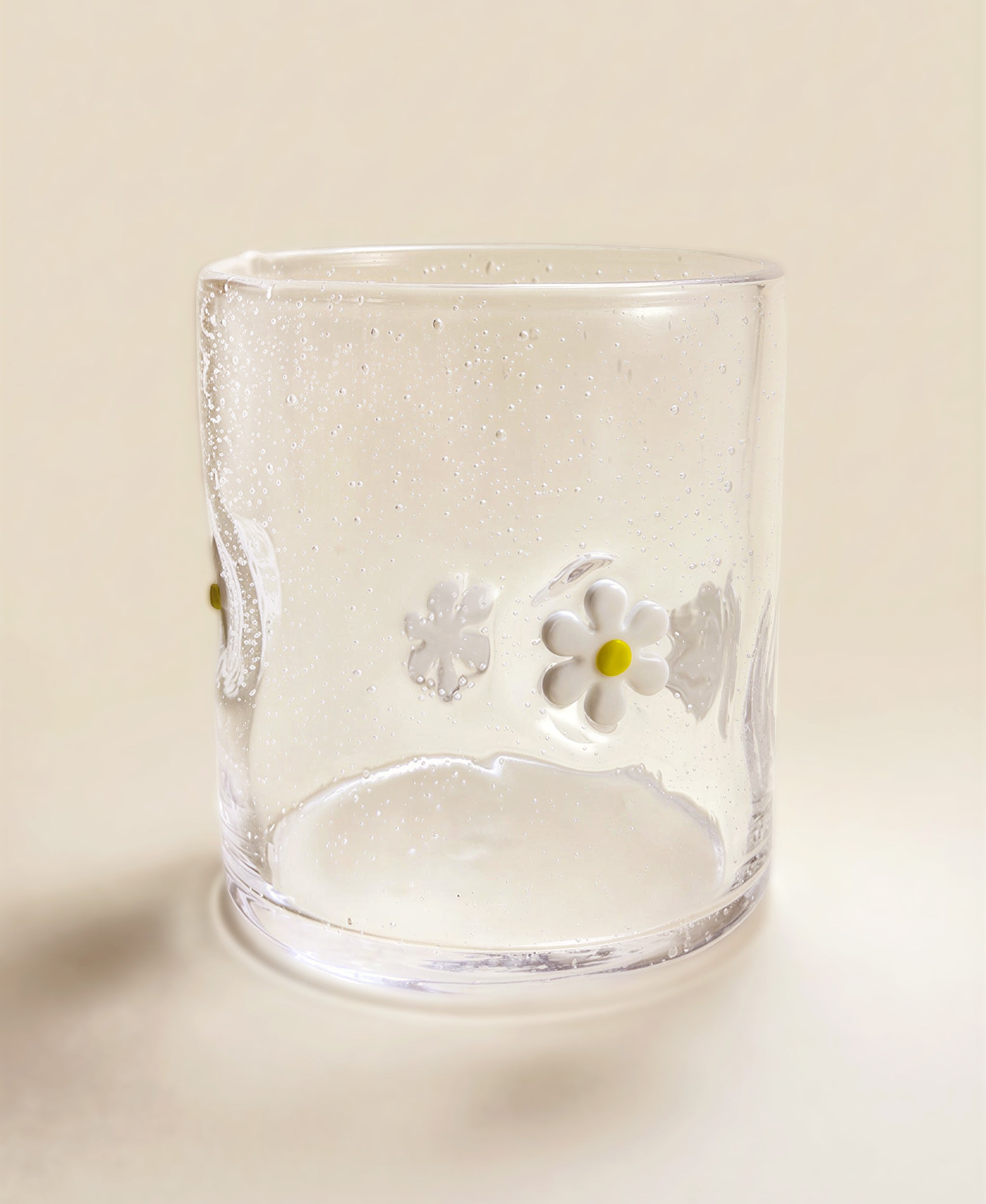 Daisy Thick Glass Cup
