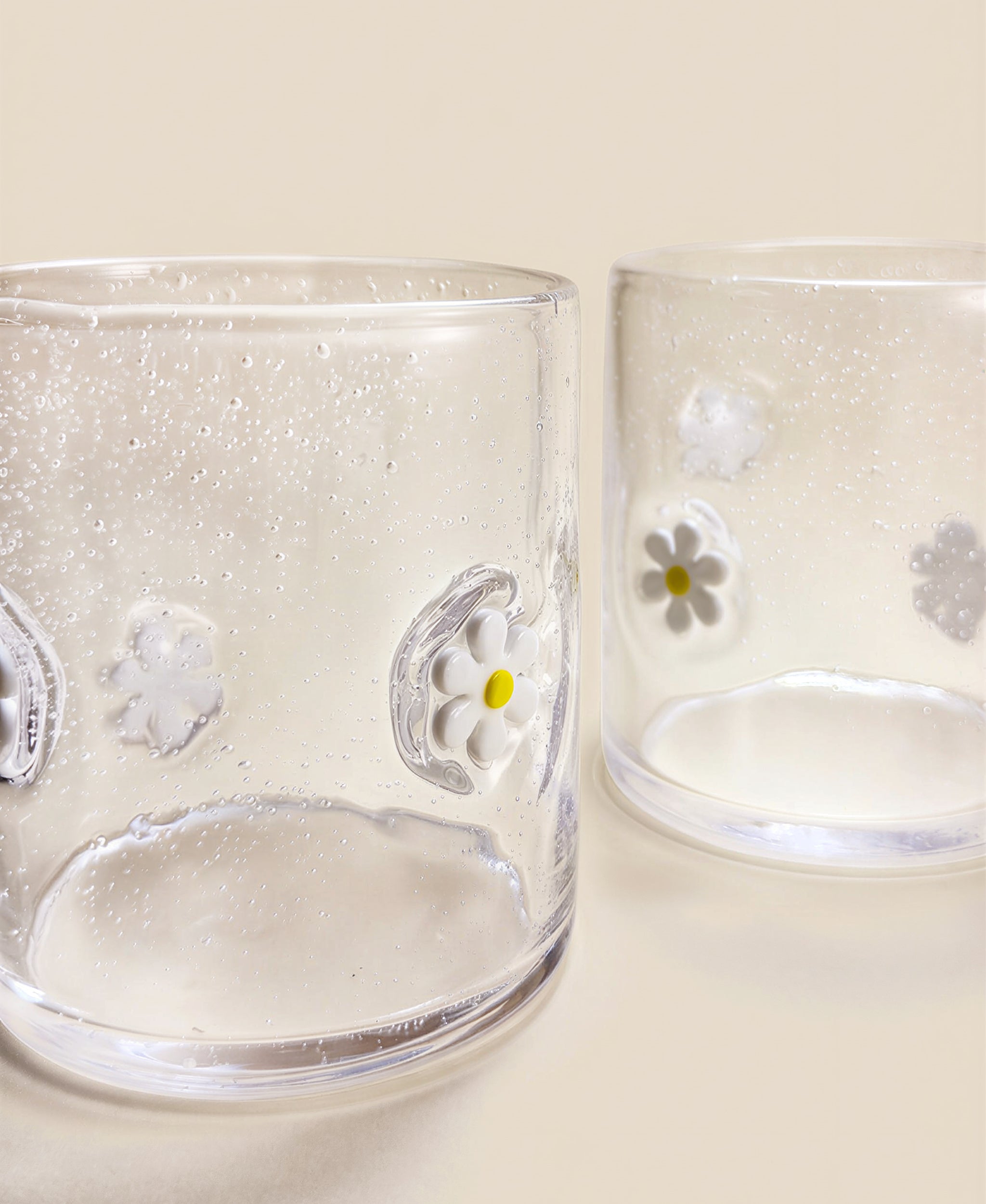 Daisy Thick Glass Cup