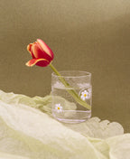 Daisy Thick Glass Cup