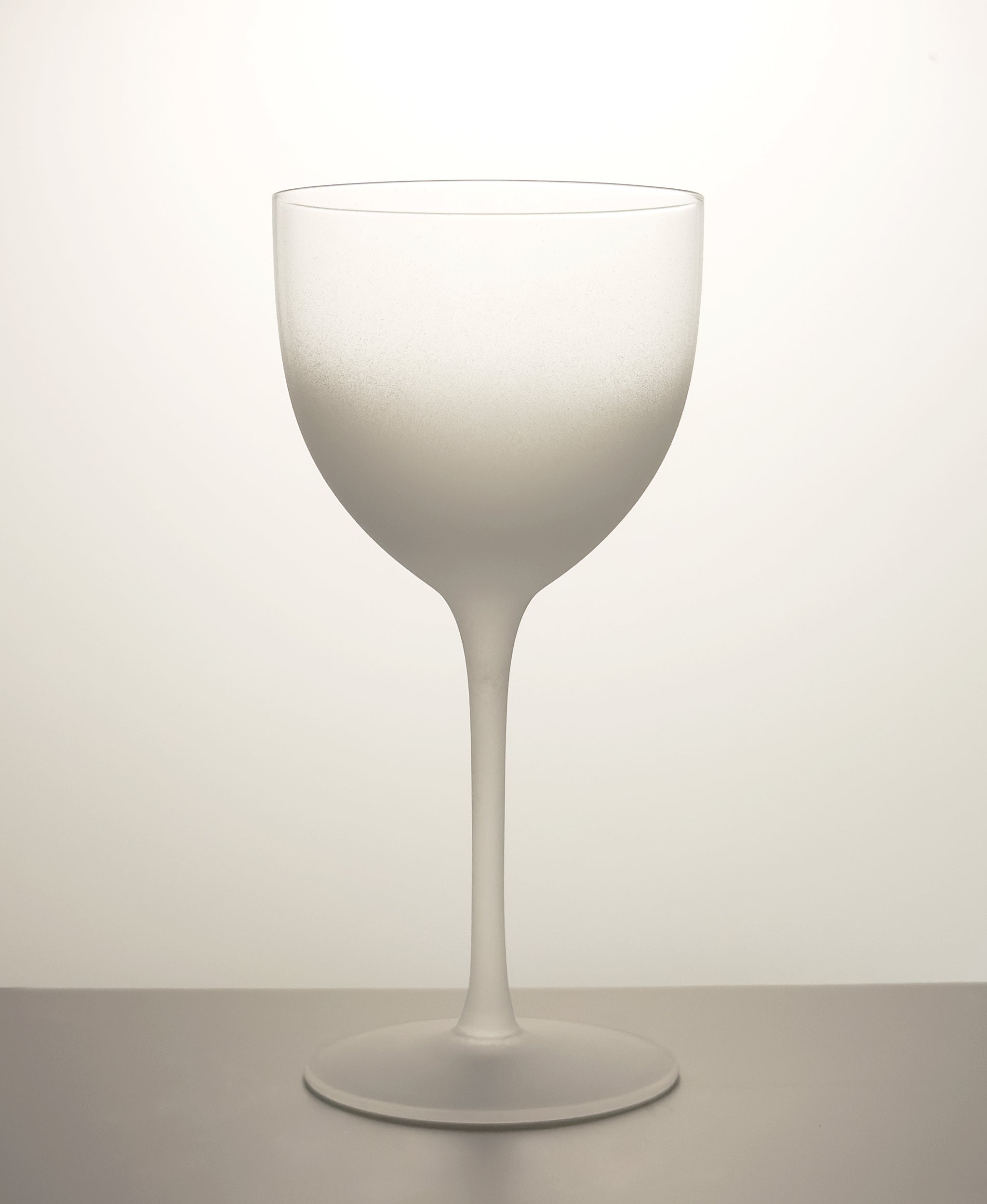 Half Frosted Crystal Nick & Nora Glass