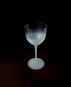 Half Frosted Crystal Nick & Nora Glass