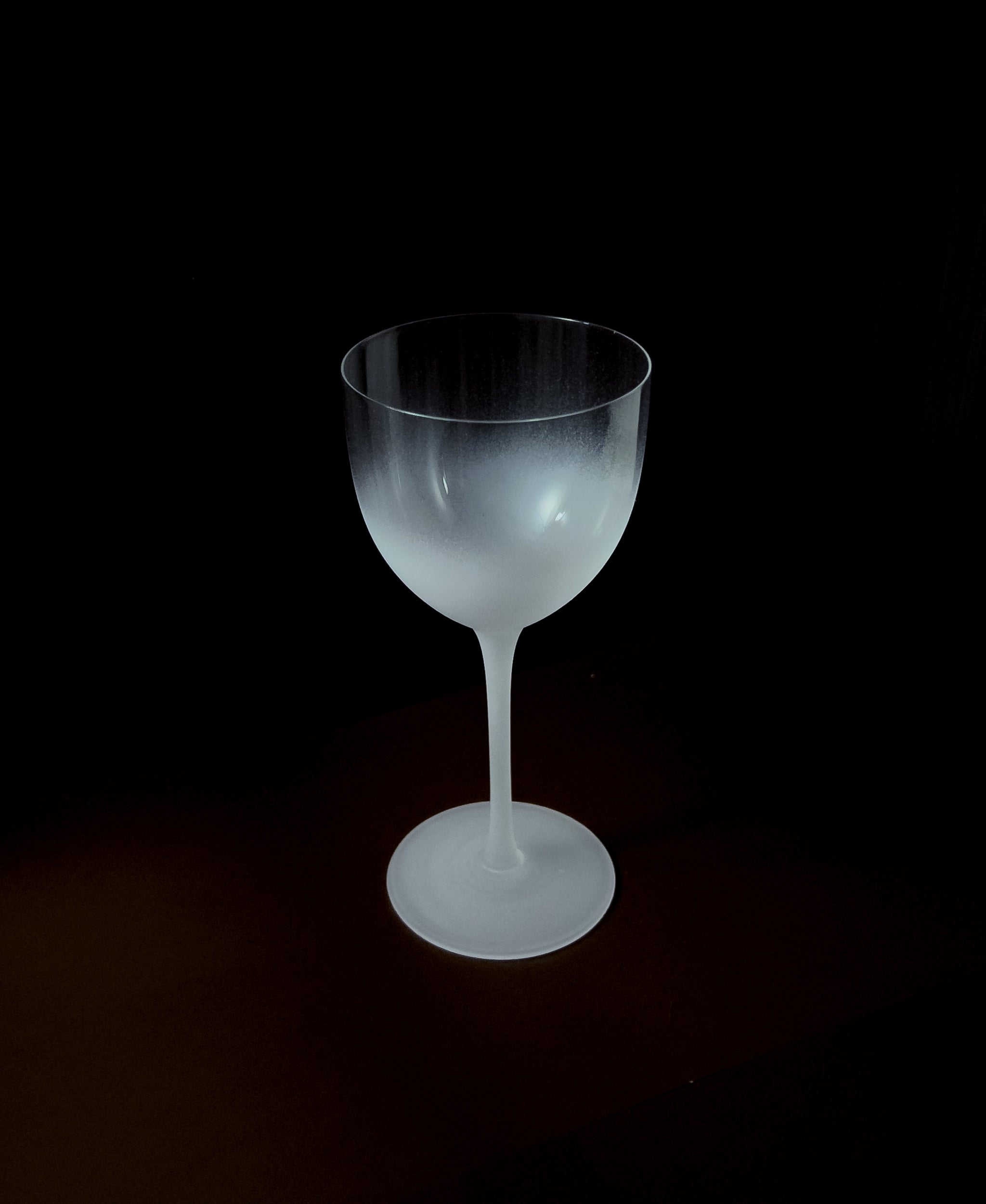 Half Frosted Crystal Nick & Nora Glass