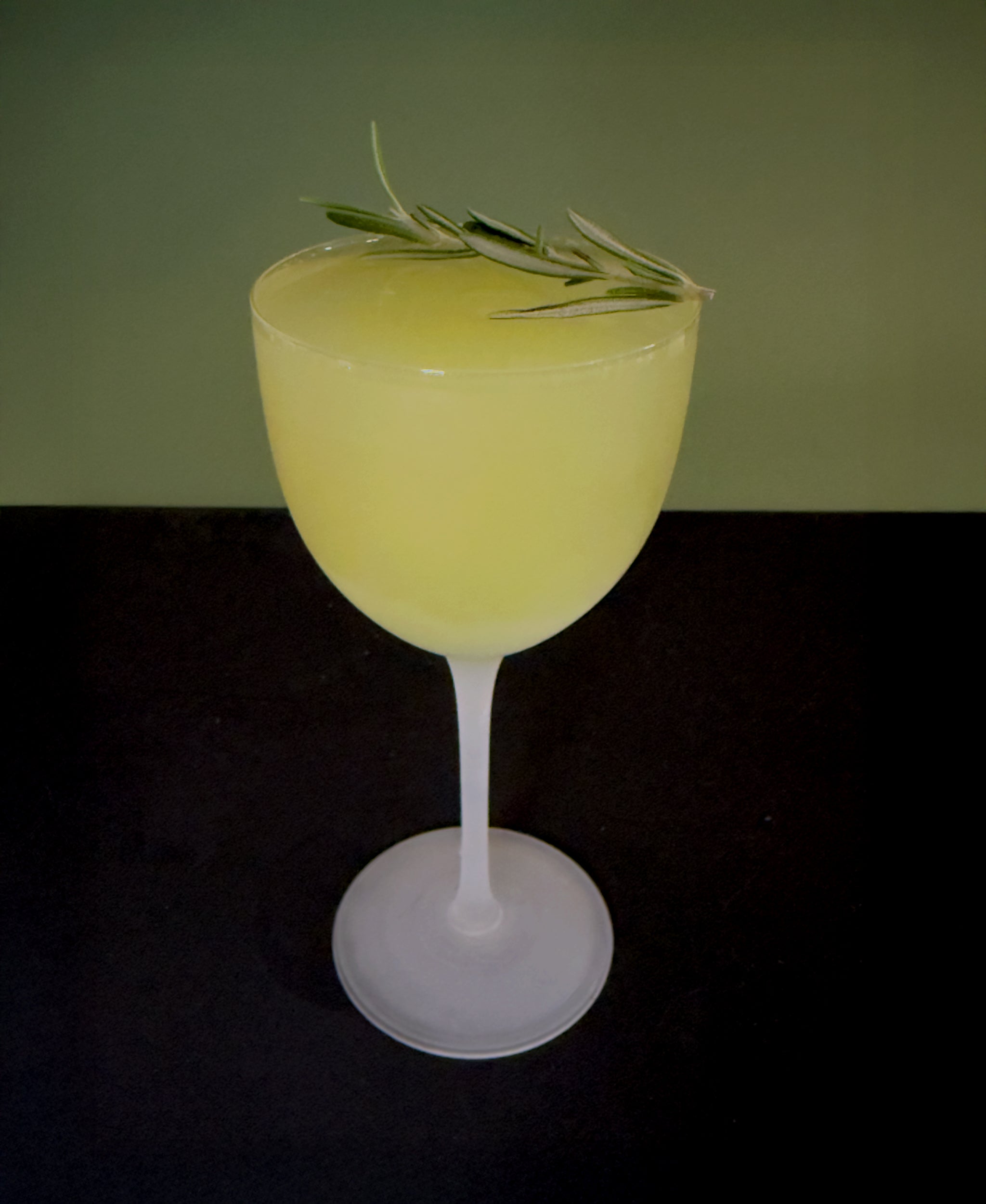 Half Frosted Crystal Nick & Nora Glass