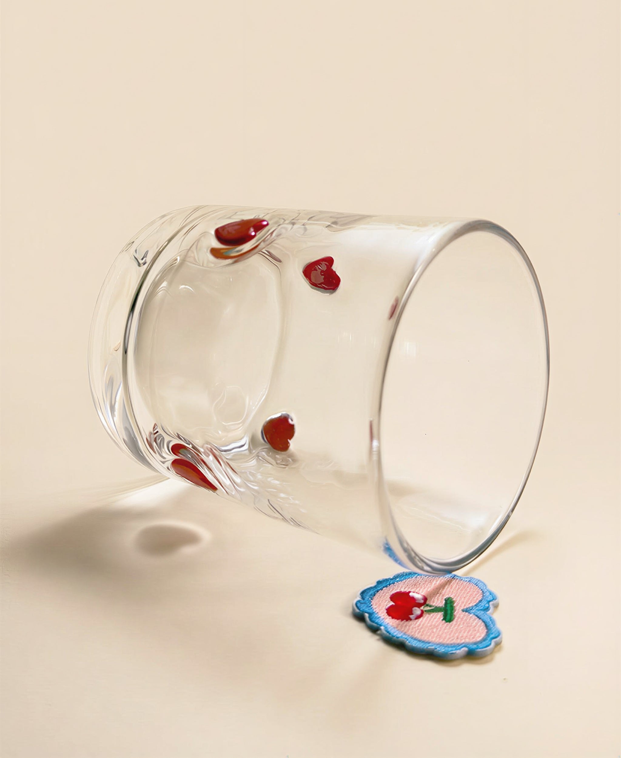 Heart Thick Glass Cup