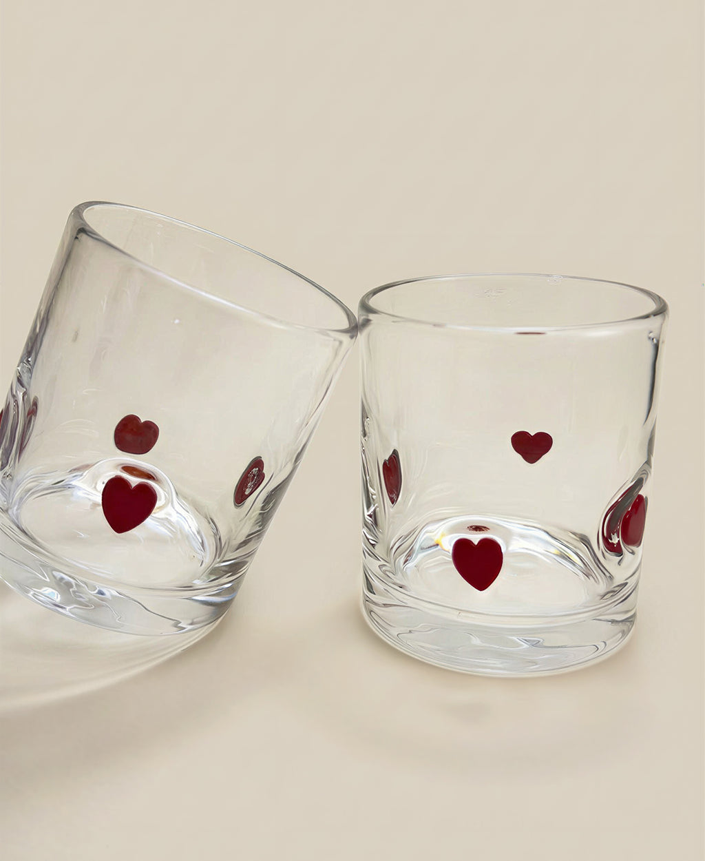 Heart Thick Glass Cup