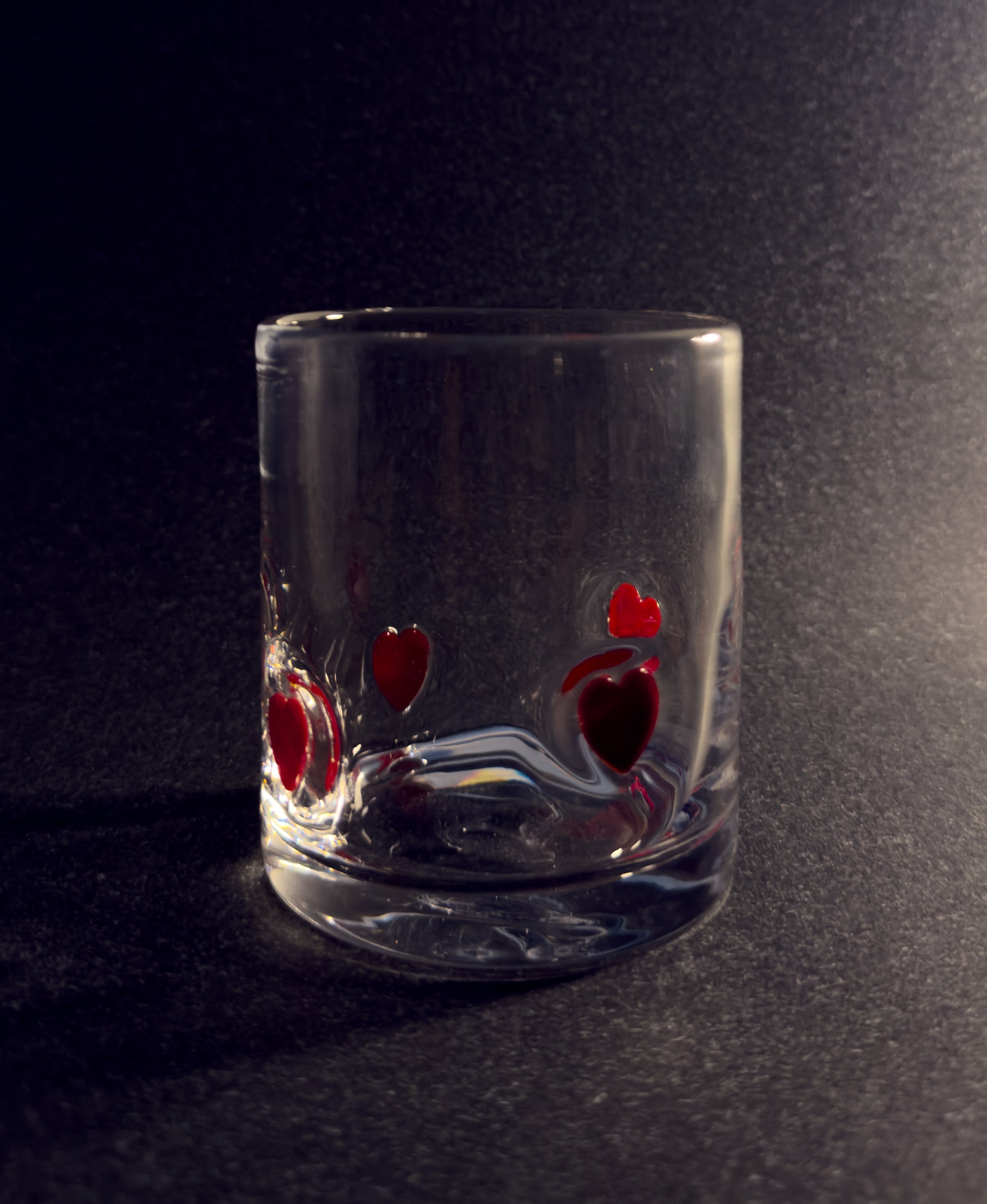 Heart Thick Glass Cup