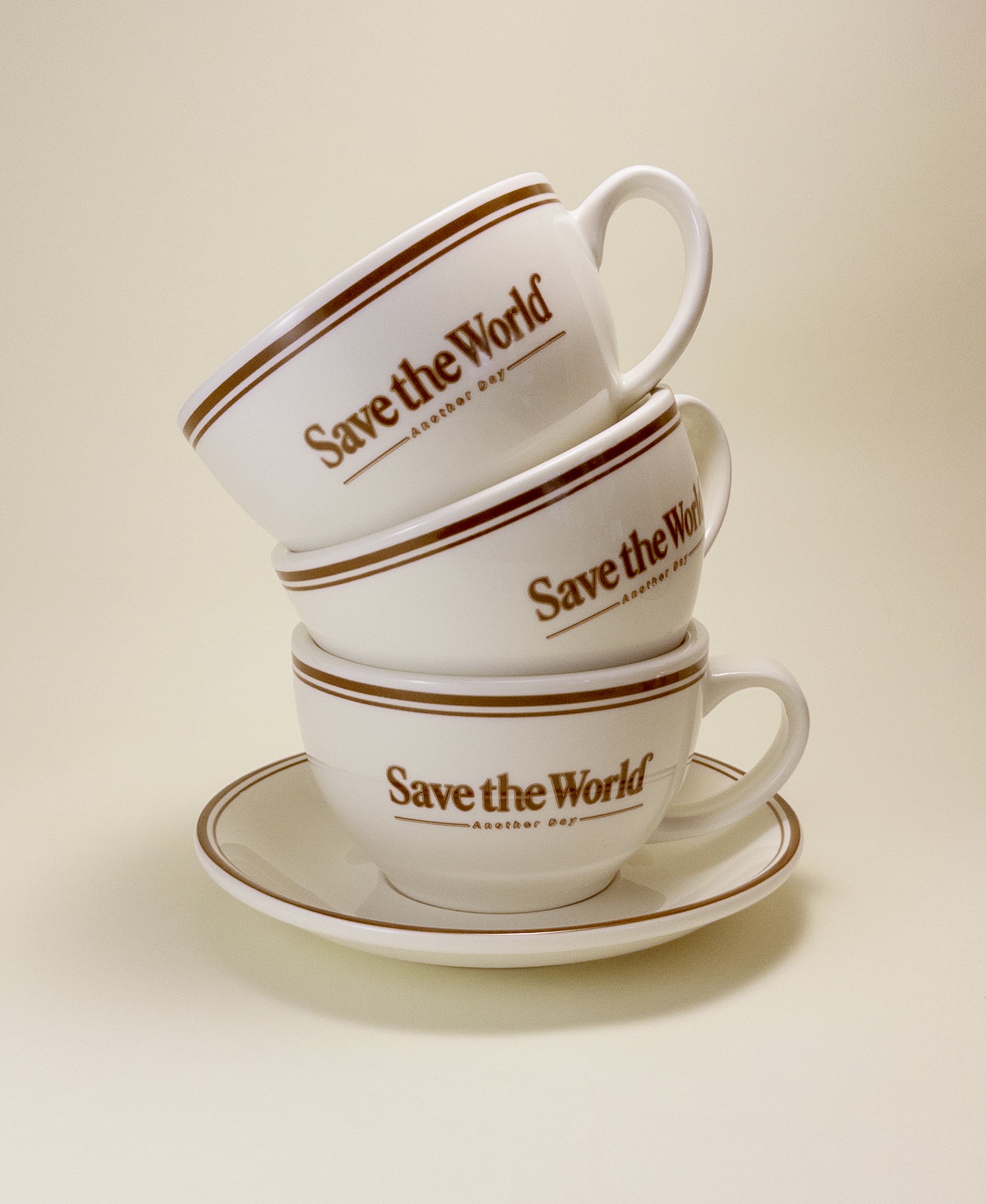 French Latte Mug with Saucer