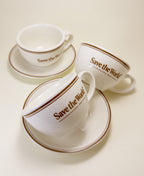 French Latte Mug with Saucer