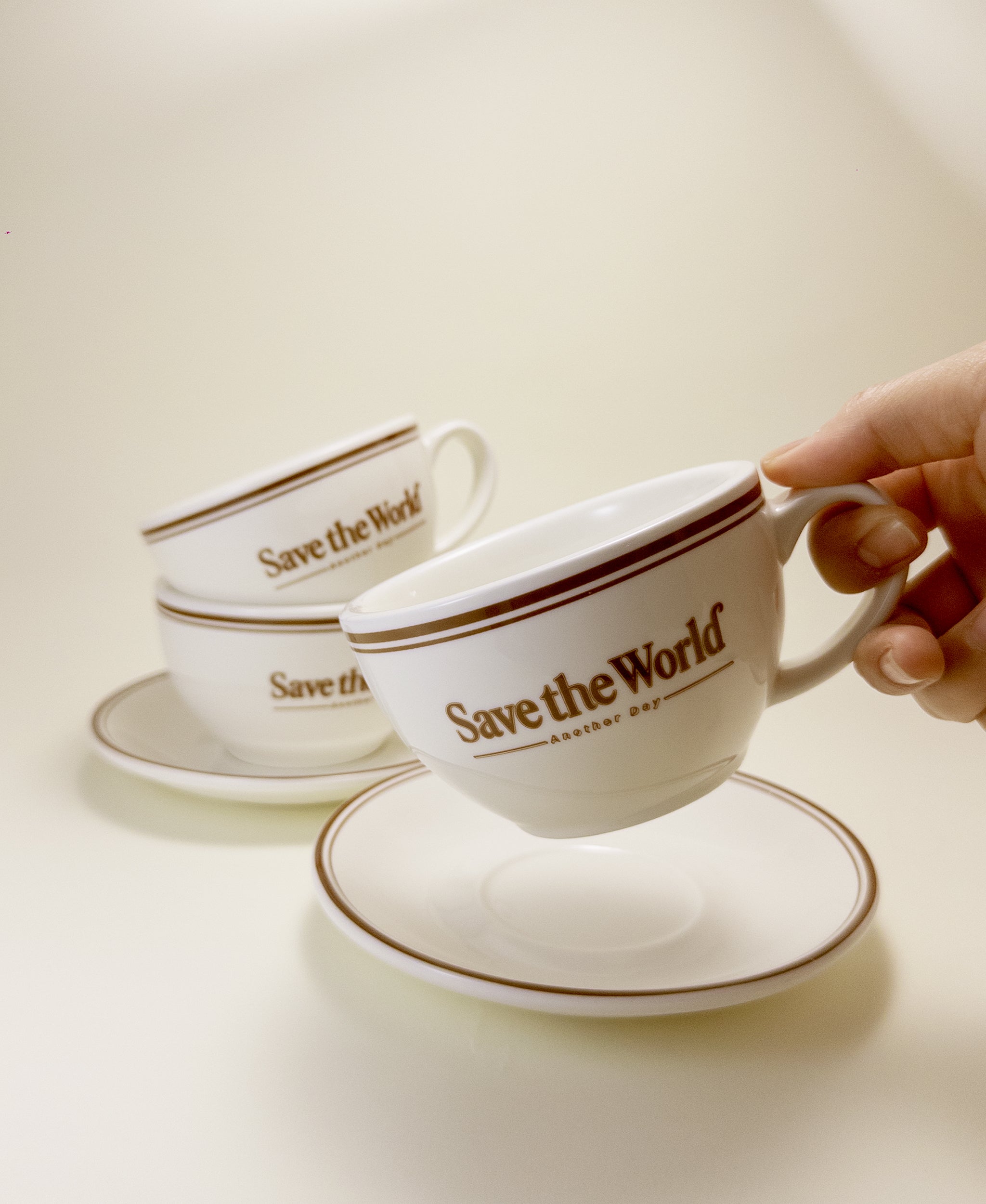 French Latte Mug with Saucer