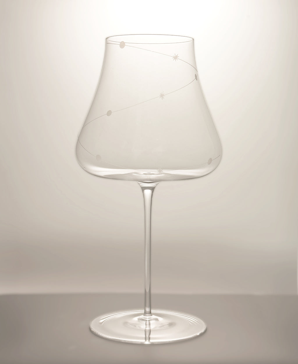 Star Engraved Crystal Wine Glass