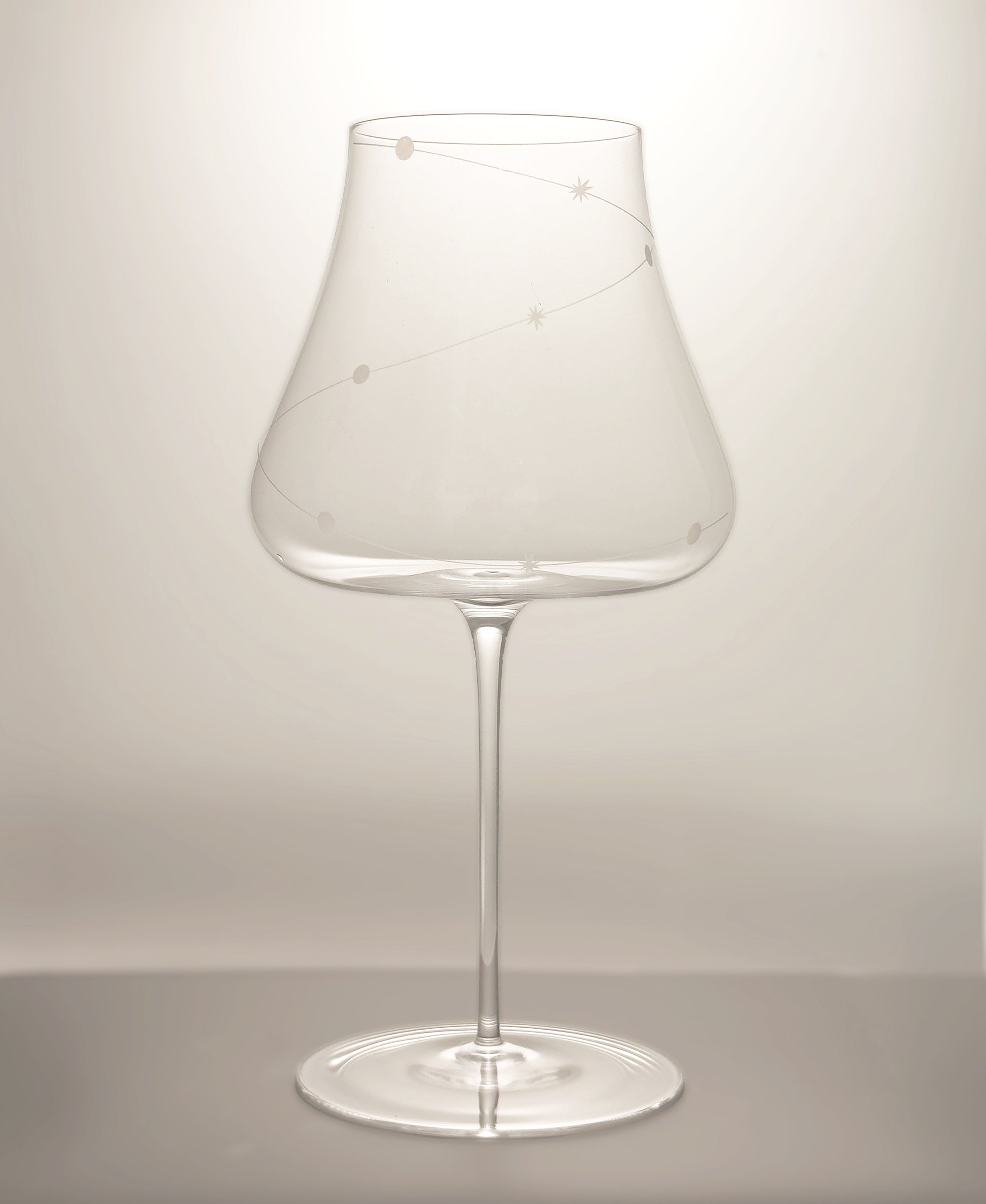 Star Engraved Crystal Wine Glass