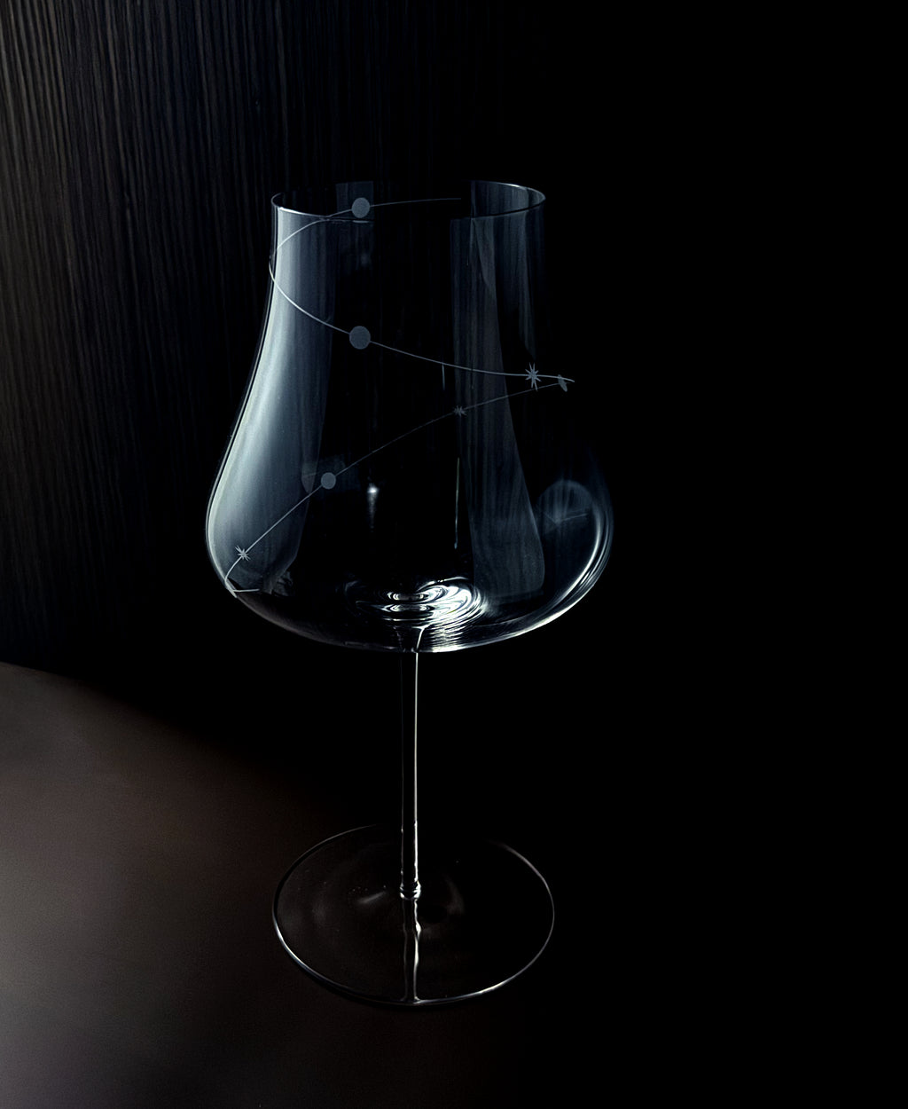 Star Engraved Crystal Wine Glass