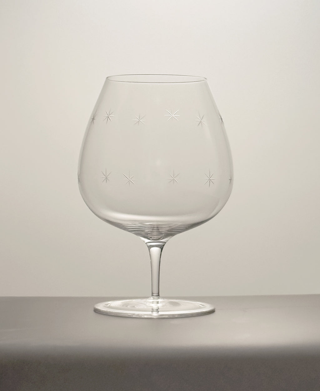 Star Engraved Crystal Cognac Glass