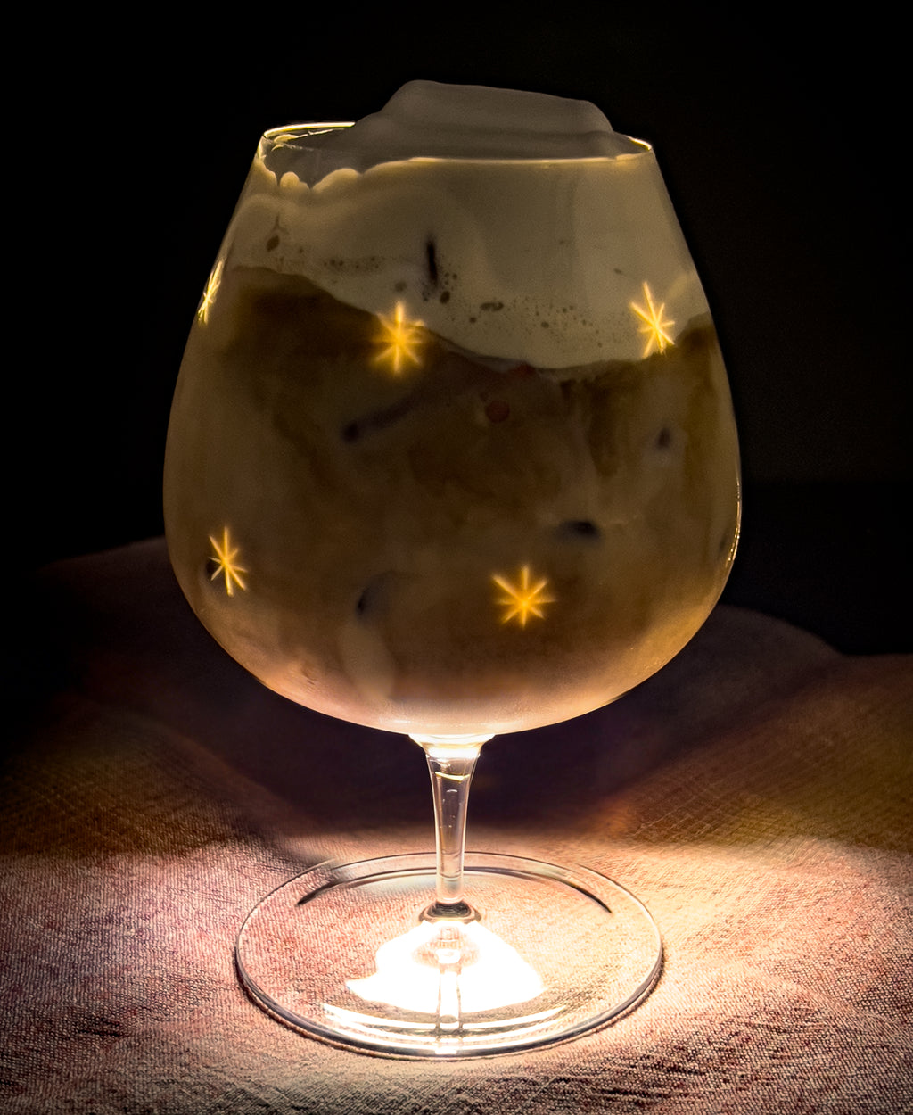 Star Engraved Crystal Cognac Glass