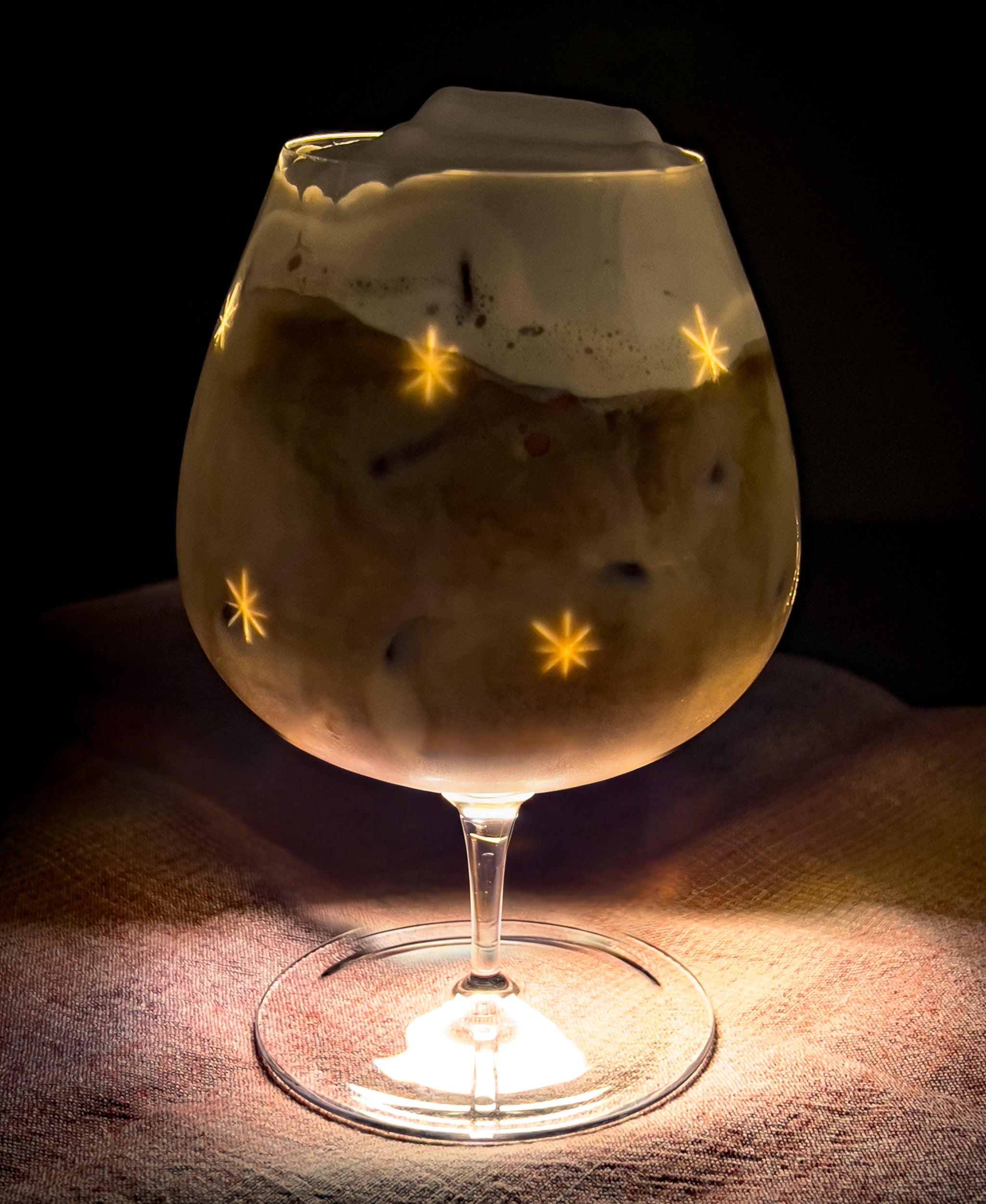 Star Engraved Crystal Cognac Glass